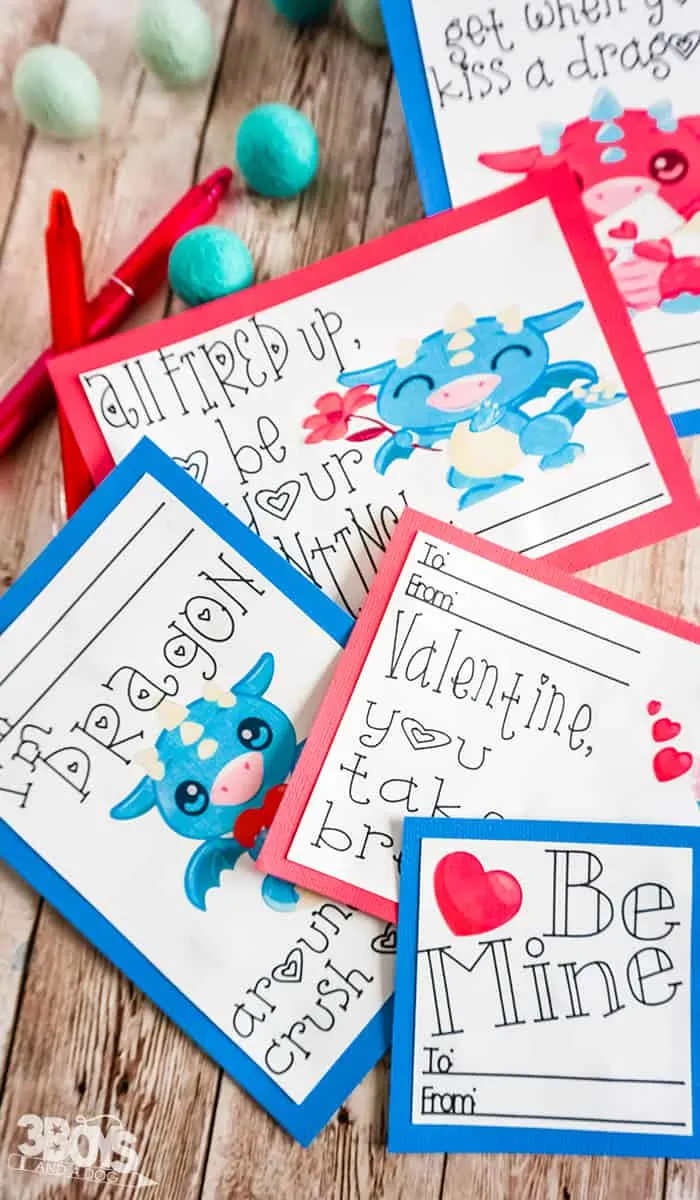 valentines cards with dragons
