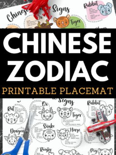 Printable Chinese Zodiac Placemat