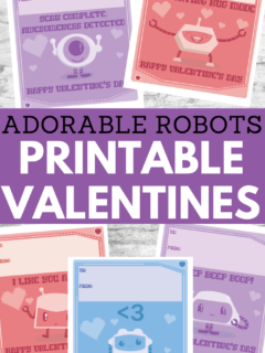sweet face robots valentine cards