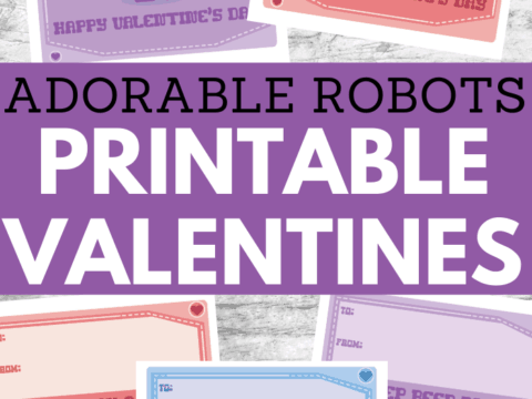 sweet face robots valentine cards