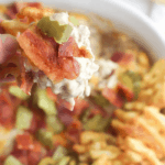 bacon and cheese and ground beef dip