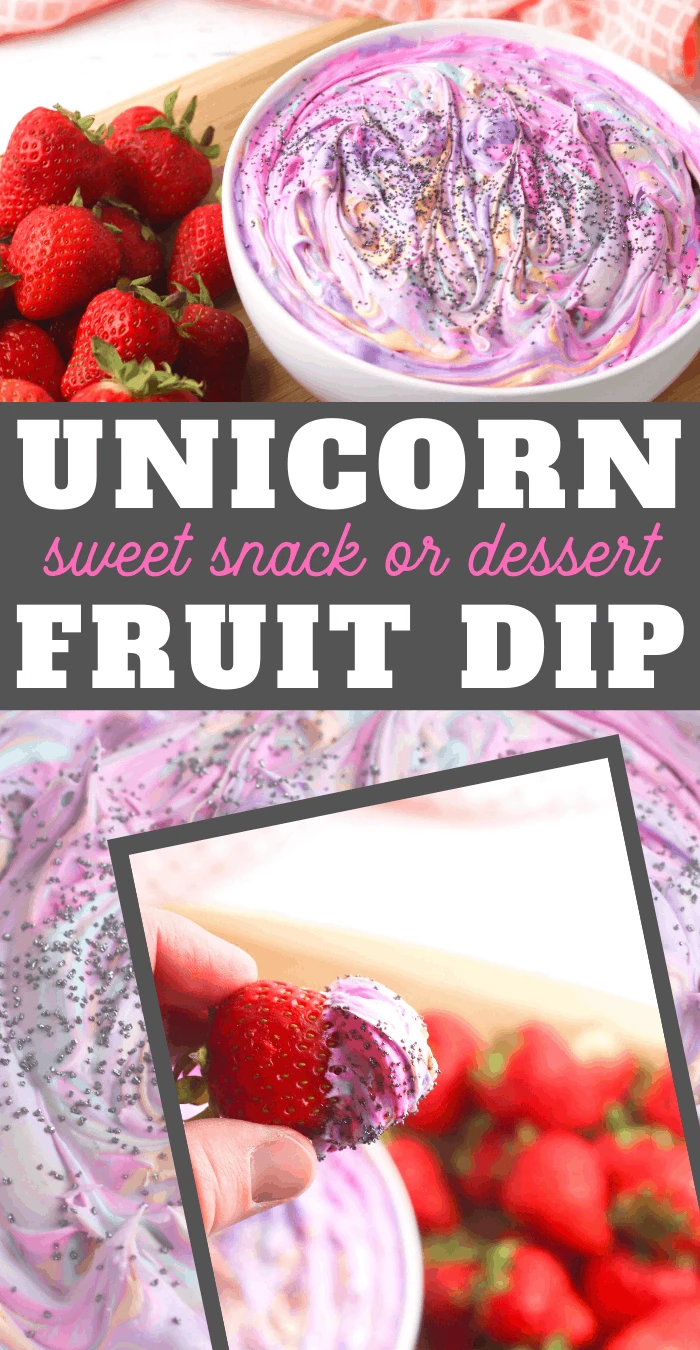 unicorn dip for fruit