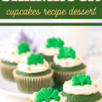 green velvet and shamrock cupcakes