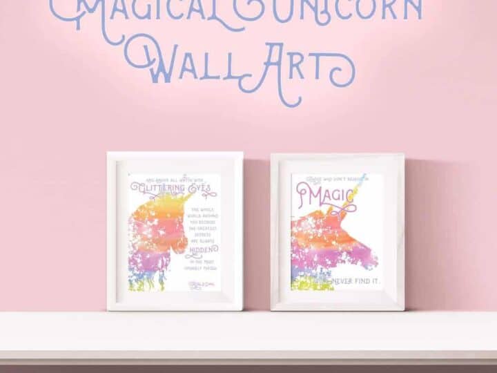 Image for Magical Unicorn Free Printable Wall Art