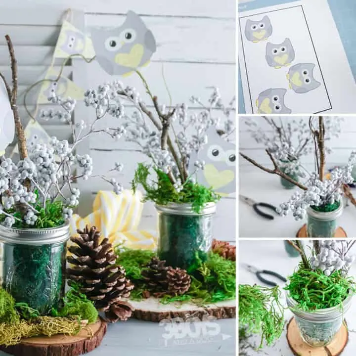 Owl Themed Baby Shower Centerpiece