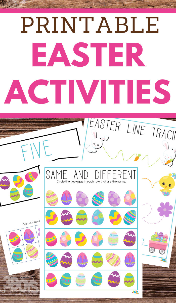easter themed activity worksheets for preschoolers