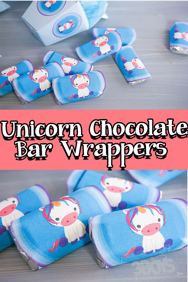 Unicorn Chocolate Bar Wrappers