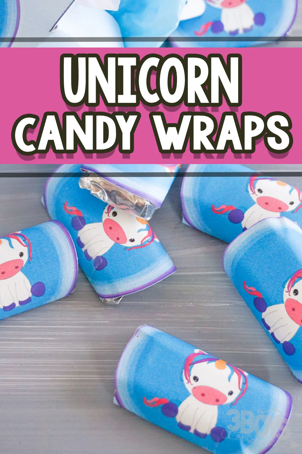 Unicorn candy Bar Wrappers