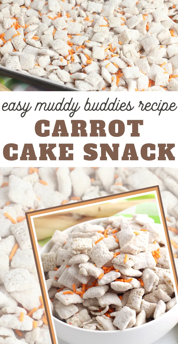 carrot cake muddy buddies snack mix