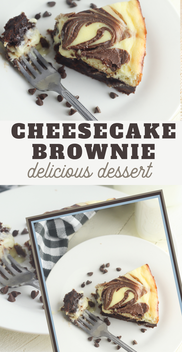 cheesecake with a chocolate brownie swirl