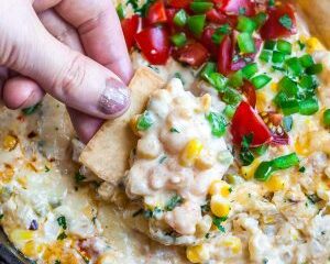 Image for Hot Corn Dip with Shrimp and Veggies
