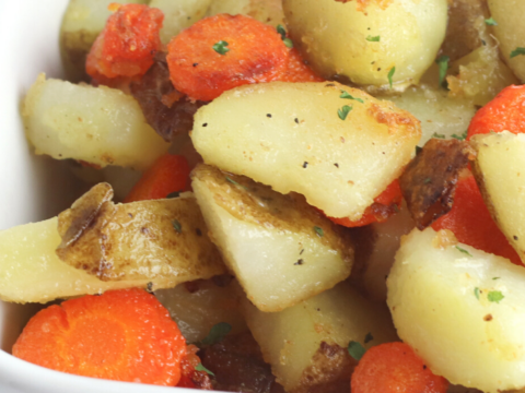 fried carrots and potatoes side dish recipe