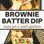 brownie mix and cream cheese combine for a delicious dessert dip that your guests are sure to love