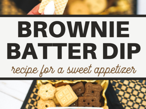 brownie mix and cream cheese combine for a delicious dessert dip that your guests are sure to love