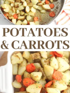 how to make this vegetarian side dish of pan fried potatoes and carrots