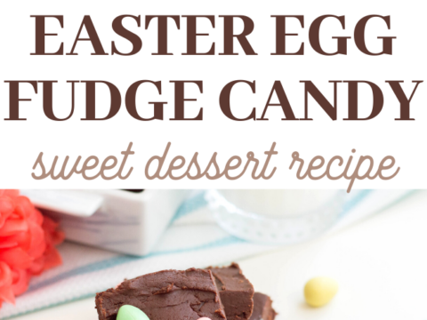 creamy fudge topped with crunchy candy easter eggs