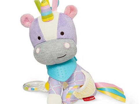 Image for Skip Hop Bandana Buddies Baby Activity and Teething Toy with Multi-Sensory Rattle and Textures, Unicorn