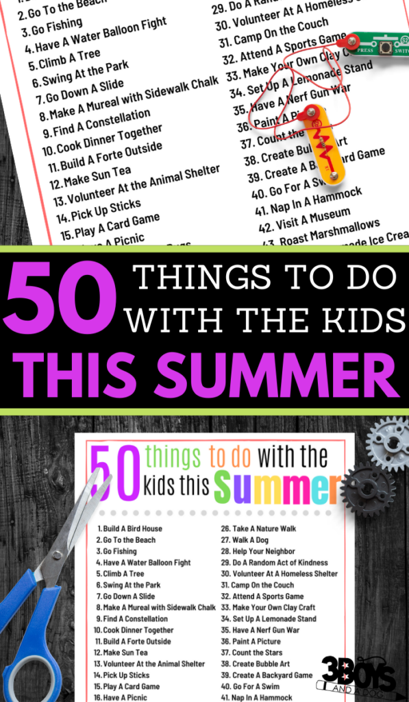 Fun Things to do with the Kids this Summer | 50 awesome ideas!