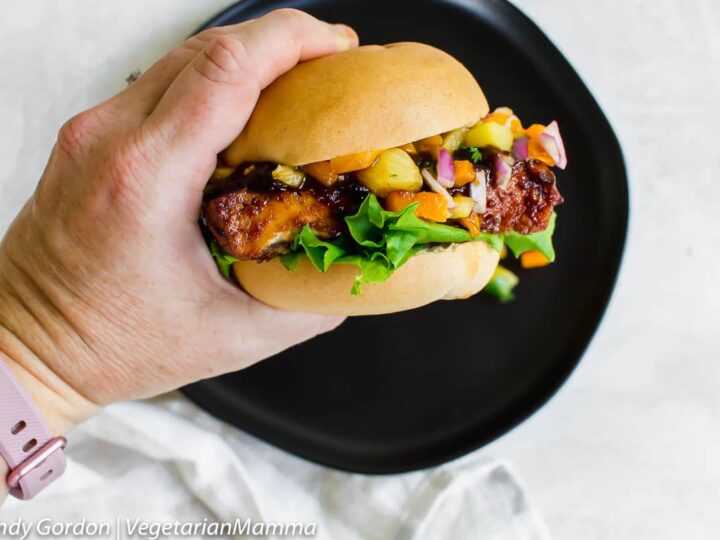 Image for Grilled BBQ Tofu Sandwich with Pineapple Salsa