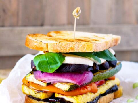 Image for The Ultimate Grilled Veggie Sandwich ~ with Fresh Mozzarella and Basil Aioli