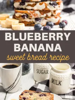 blueberries and bananas make a perfect sweet bread for breakfast
