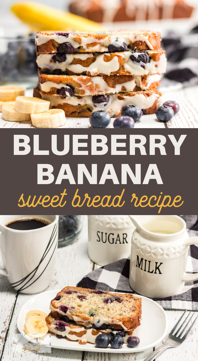 blueberries and bananas make a perfect sweet bread for breakfast