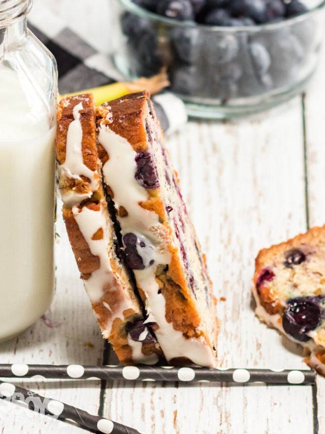 banana bread with blueberries