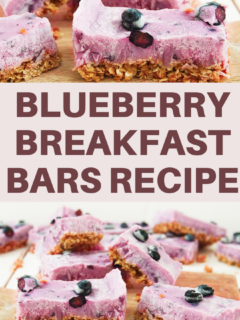 blueberries yogurt granola and oatmeal breakfast bars recipe