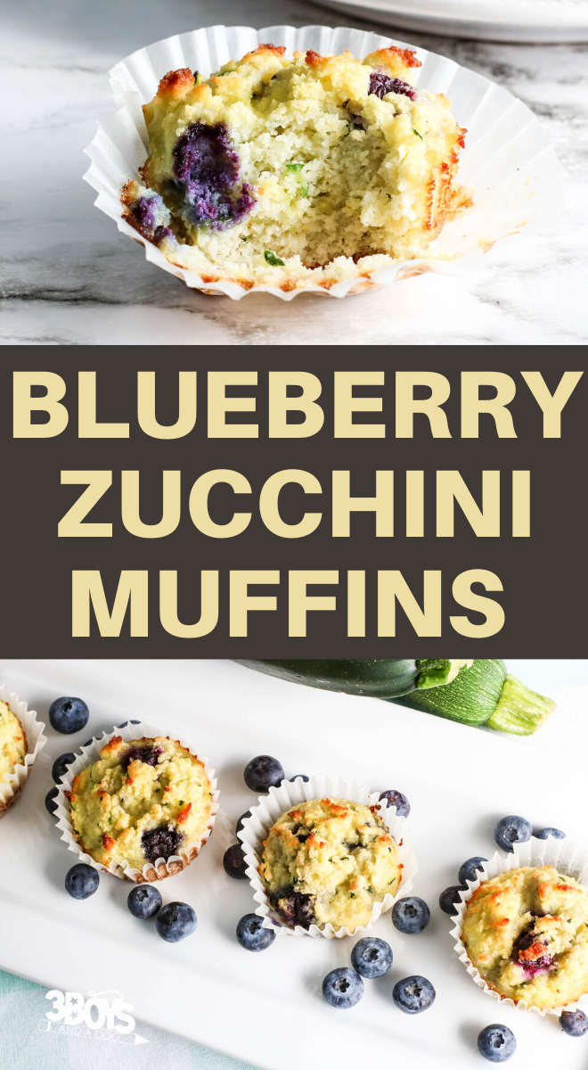 this blueberry and zucchini muffin recipe makes a delicious treat for breakfast