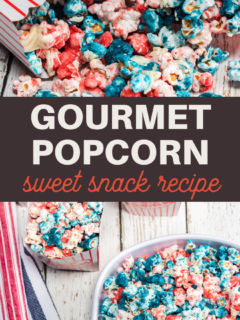 red and blue sweet popcorn makes a perfect snack for Independence Day