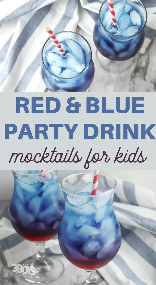 red and blue party drink for Independence day parties