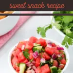 healthy watermelon salsa dessert or snack recipe