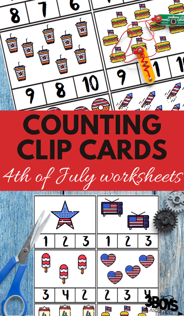 teaching counting to preschoolers in a fun patriotic theme