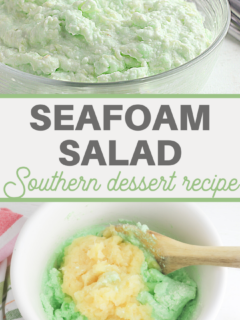 pineapples and cream cheese make a perfect pairing in this seafoam salad recipe