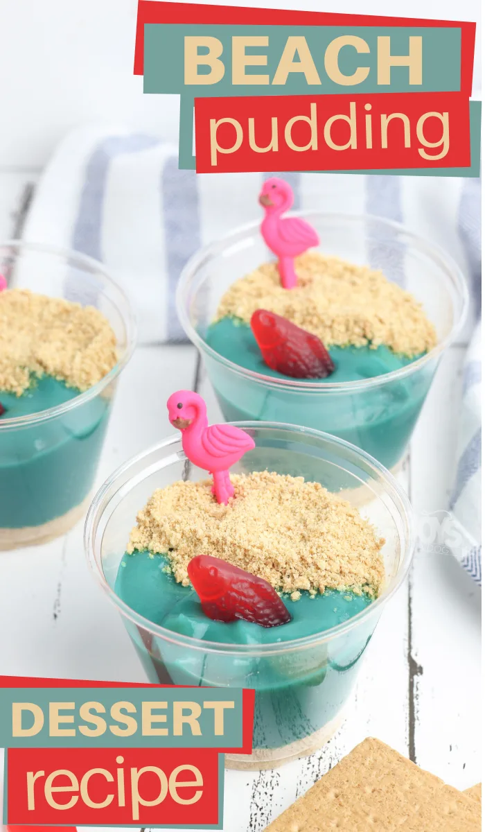 make these delicious beach pudding cups with a few simple ingredients