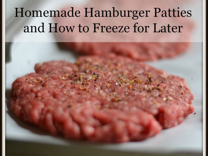 Image for Homemade Hamburger Patties and How to Freeze
