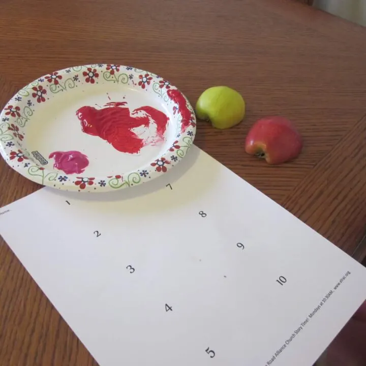 A is for Apple Painting Activity