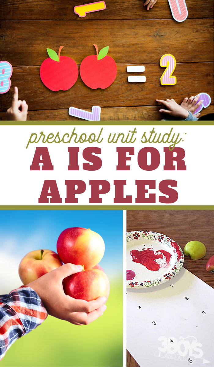 preschool unit study a is for apples
