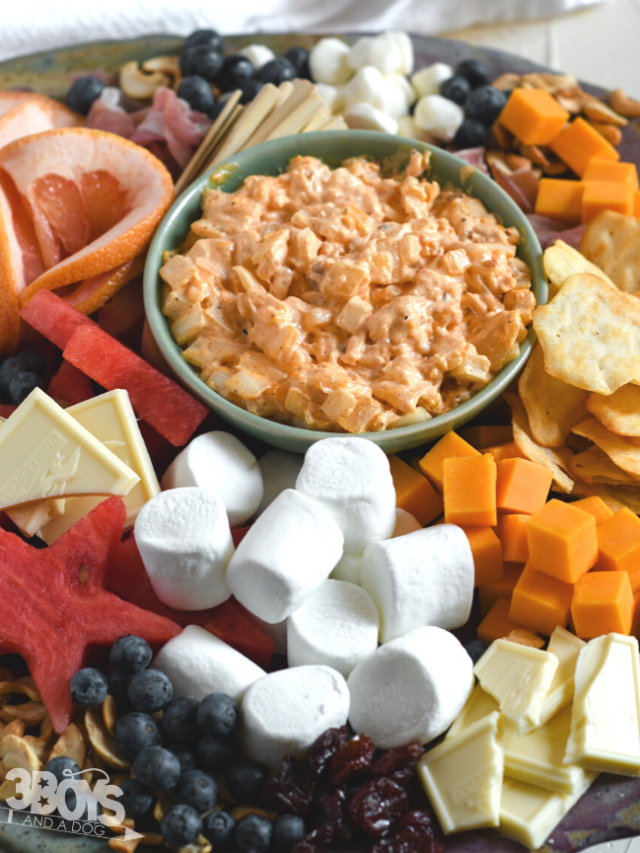 Simple and Welcoming Patriotic Charcuterie Board