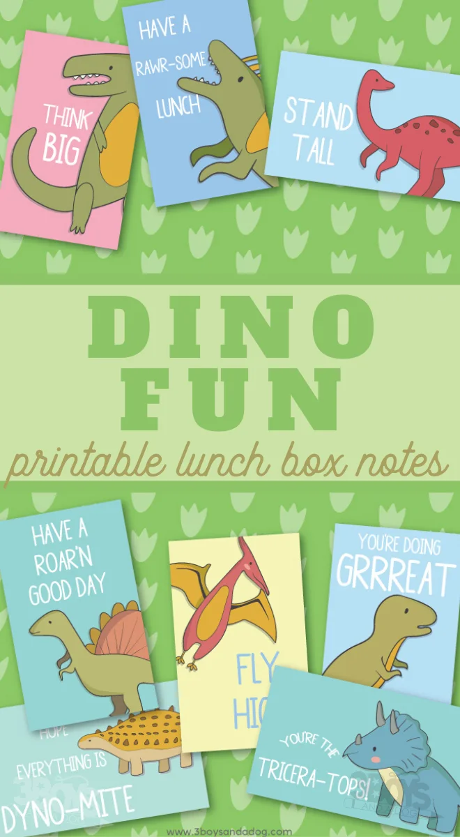 Super-Cute Dinosaur Lunch Box Notes for Kids