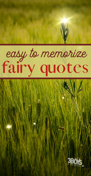 easy to memorize fairy quotes