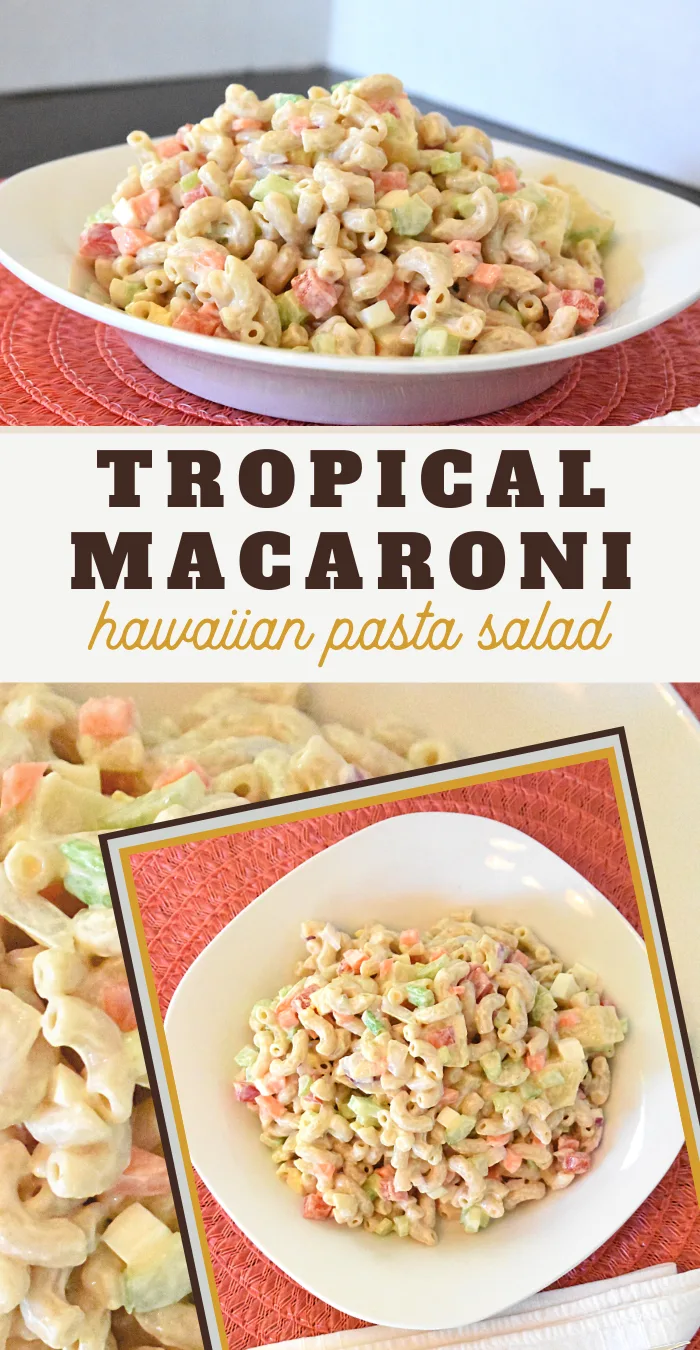 this pineapple pasta salad is perfect for your next luau
