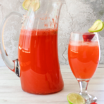 sweet strawberries and tart limes make this refreshing drink