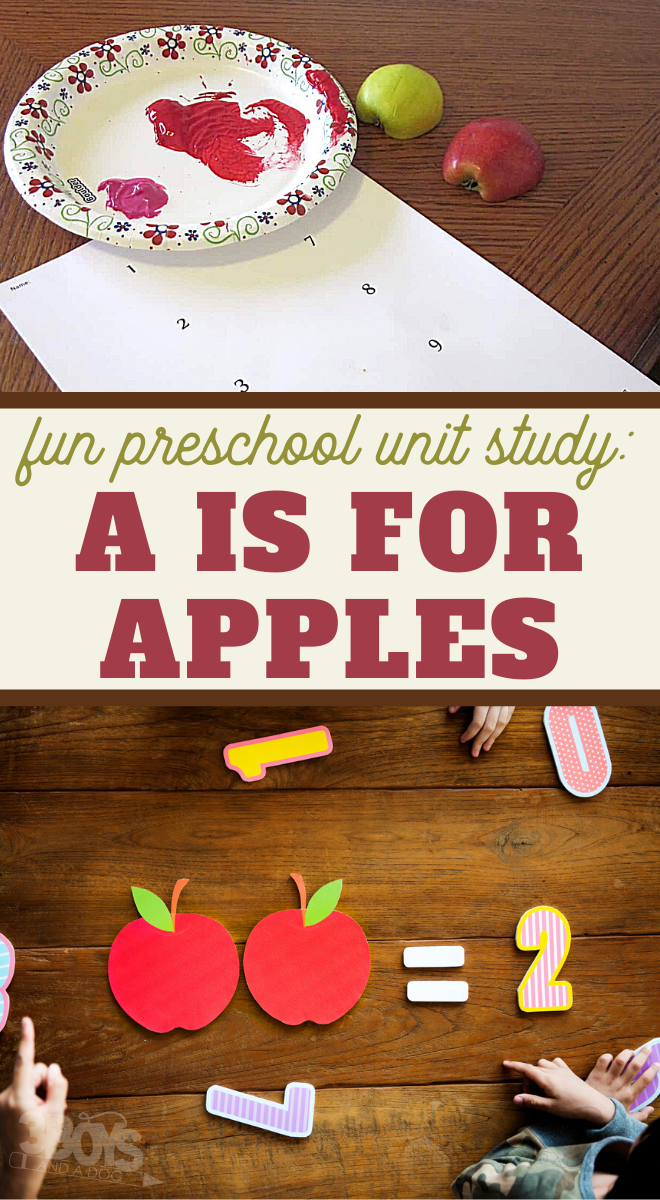 a is for apples prechool unit study