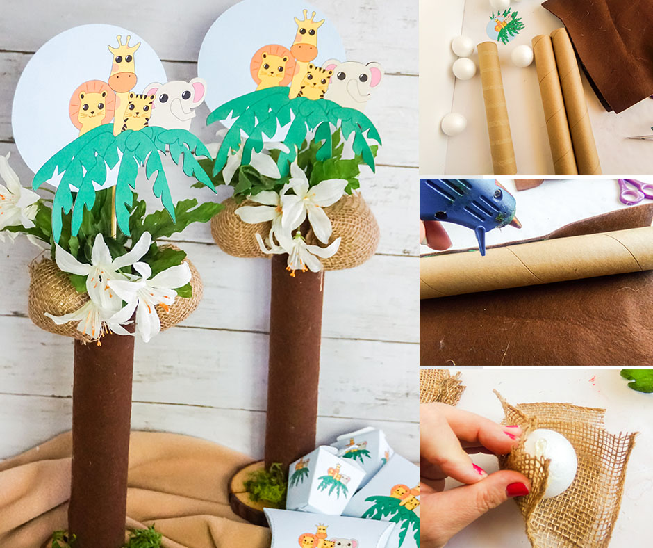 Diy Jungle Baby Shower Centerpieces 3 Boys And A Dog - How To Make Homemade Baby Shower Decorations