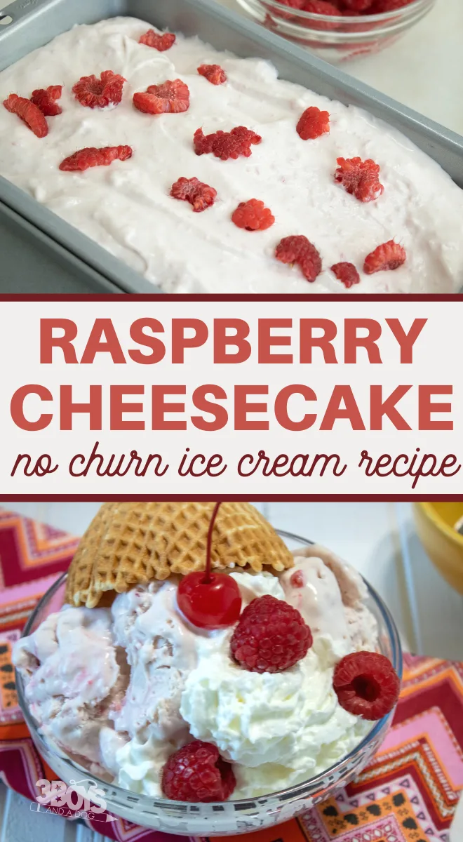 no churn raspberry cheesecake freezer ice cream recipe