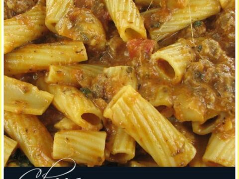 Image for Cheesy Pasta with Mushrooms and Ground Beef