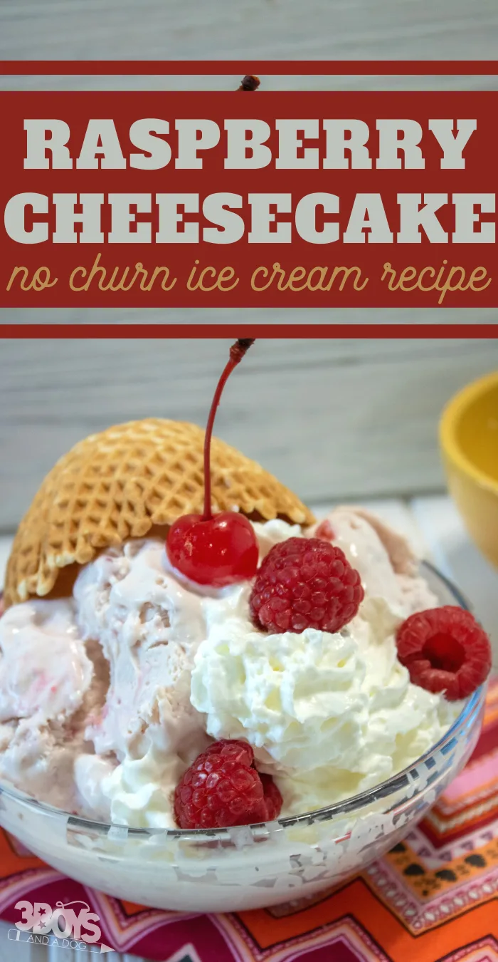 make this raspberry and cheesecake no churn ice cream recipe at home