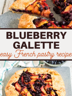 plump blueberries pair fabulously with sweet peaches in this crispy galette that is perfect for a brunch or dessert