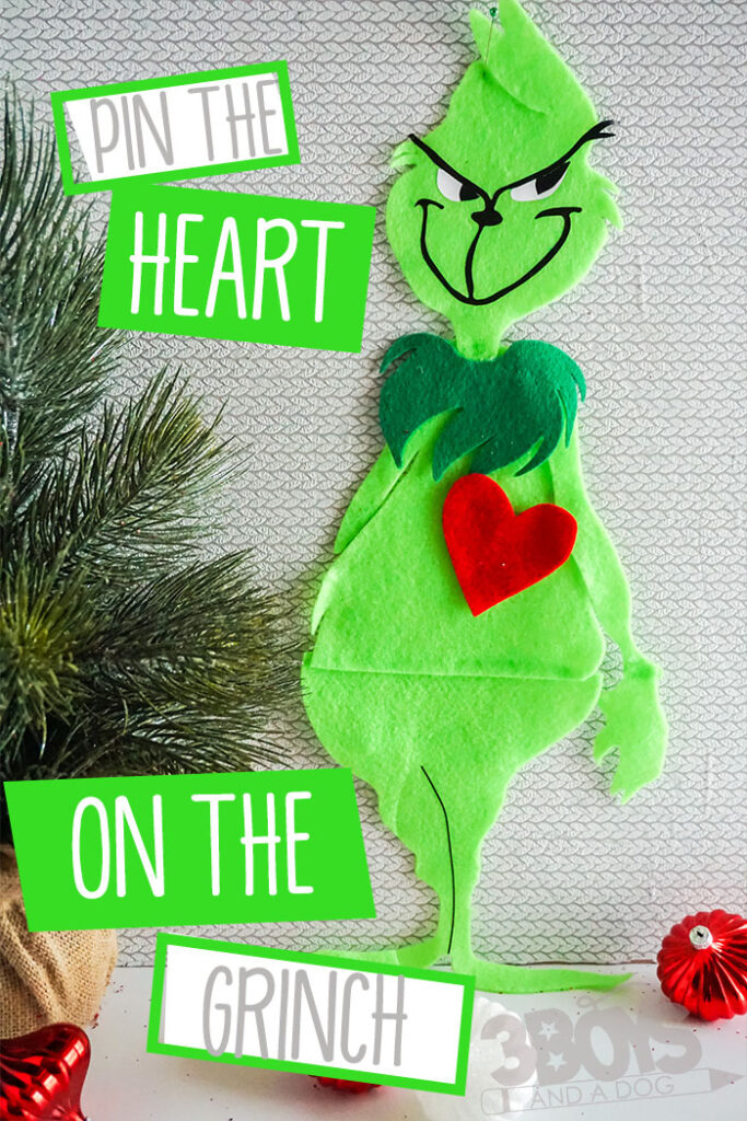 DIY Pin the Heart on the Grinch Game
